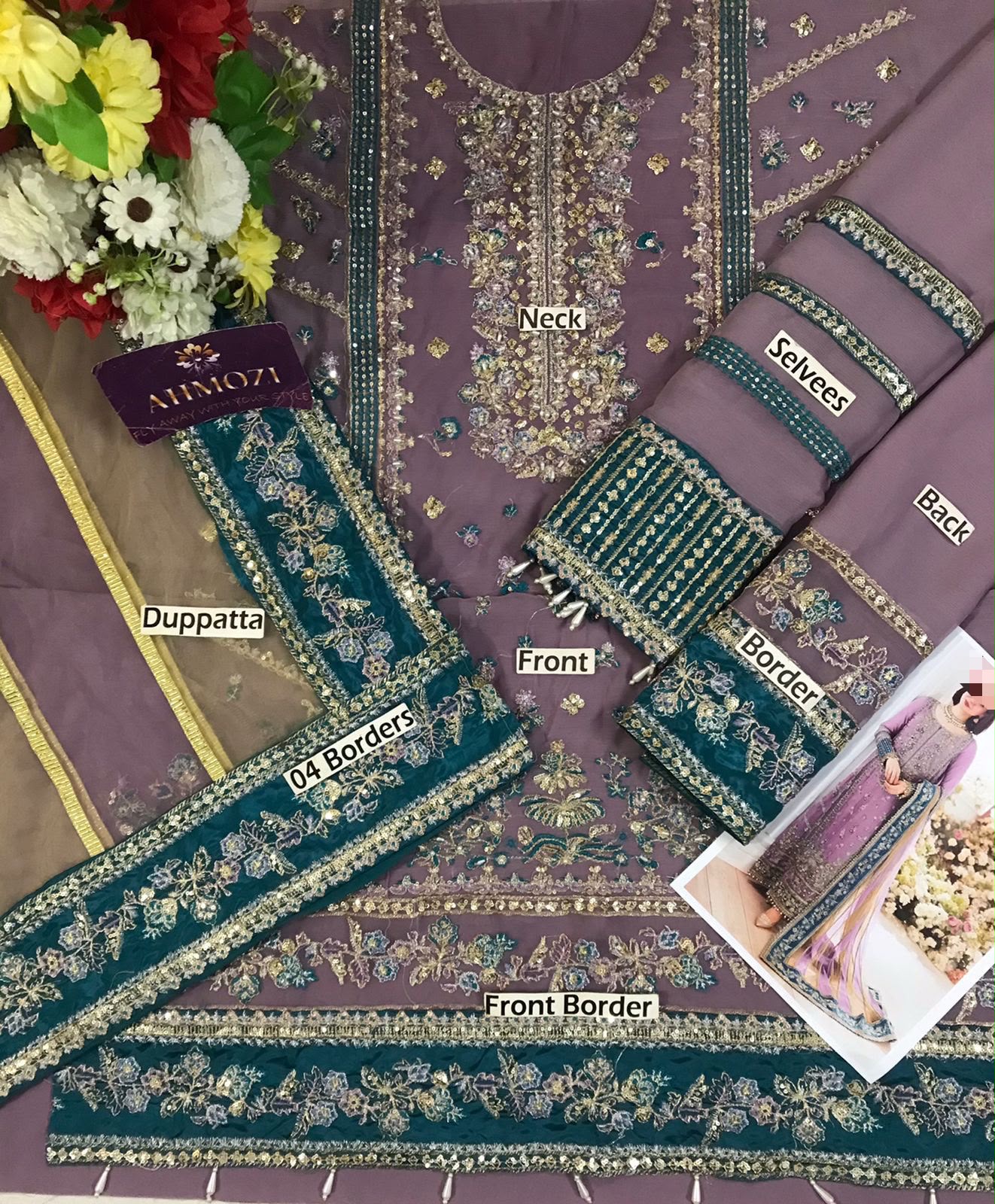 Brand :CHARIZMA CHIFFON/NET  FABRIC DETAILS