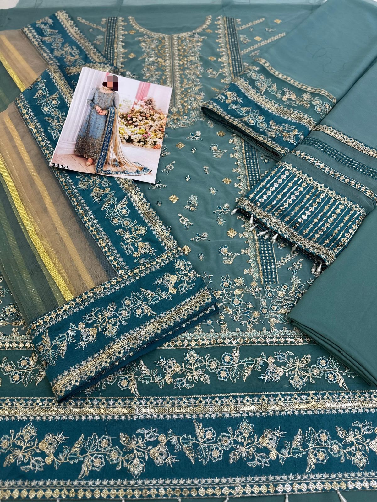 Brand :CHARIZMA CHIFFON/NET  FABRIC DETAILS