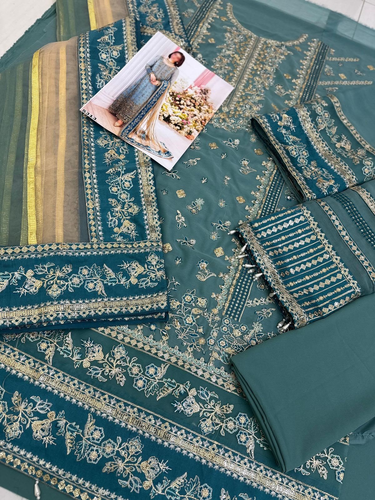 Brand :CHARIZMA CHIFFON/NET  FABRIC DETAILS