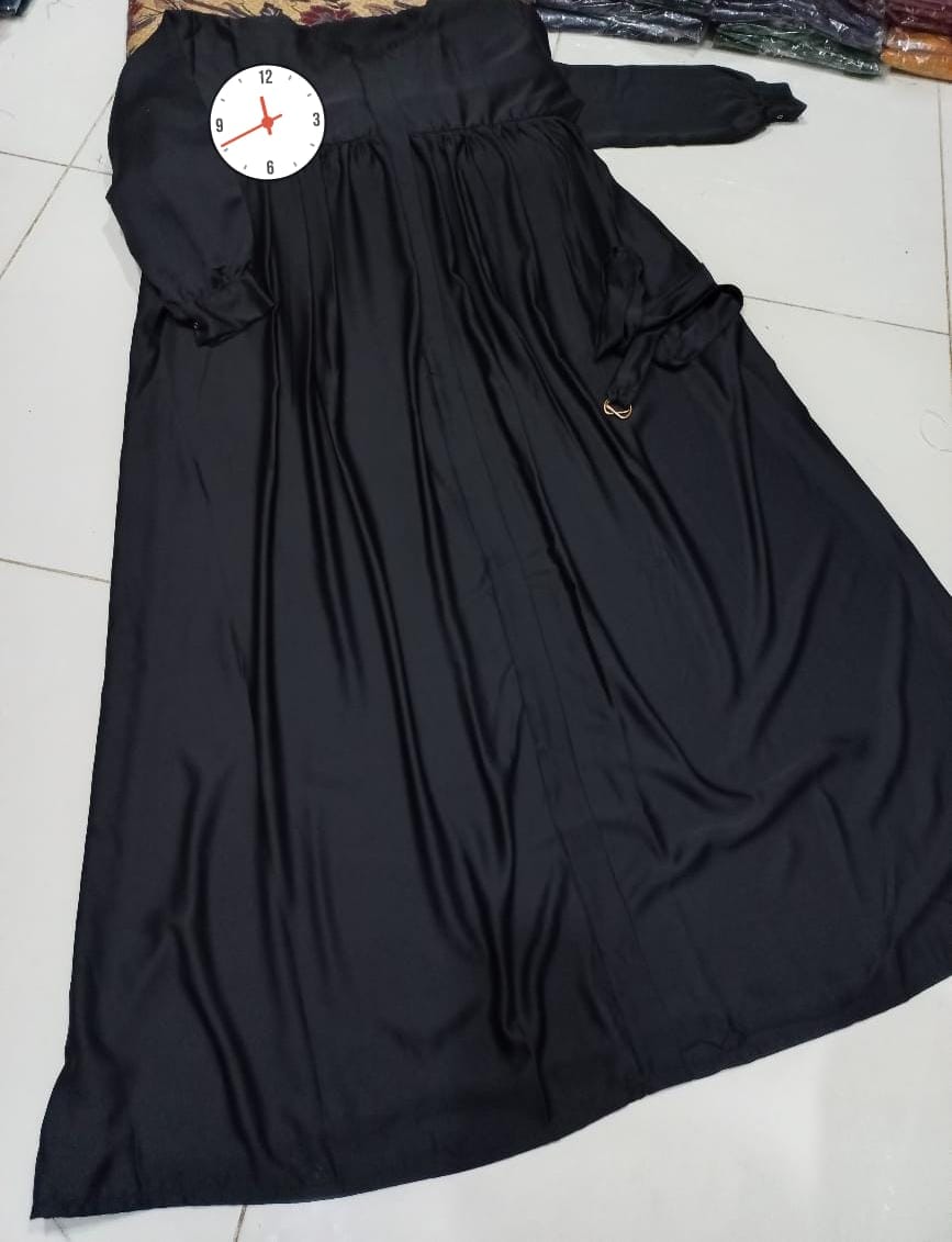 Abaya Arrival  Front Zip & Side Pocket Abaya With Adjustable Belt