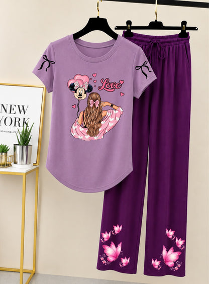 Women Printed Night Suits 🖤😍🖤 Fabric Jersey 👍🏻