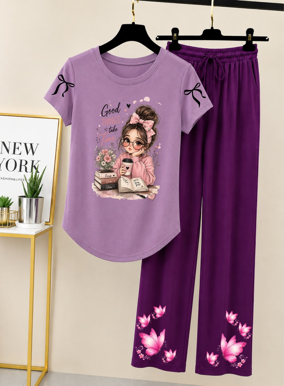Women Printed Night Suits 🖤😍🖤 Fabric Jersey 👍🏻