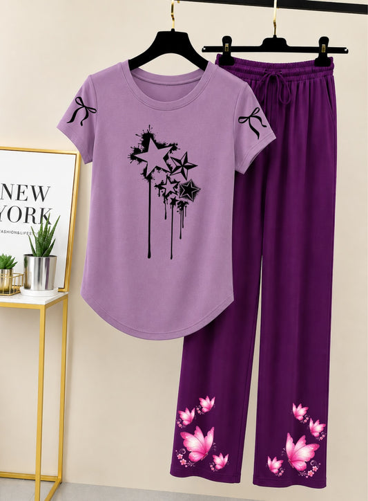 Women Printed Night Suits 🖤😍🖤 Fabric Jersey 👍🏻