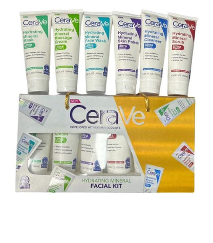 Pack Of 6 CeraVe Hydrating Mineral Facial Kit 💧✨   Best Quality | Deep Hydration & Skin Protection