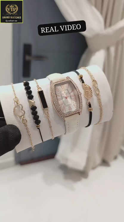 GIRL'S DIAMONDS STONES STRAPS WATCH ⌚