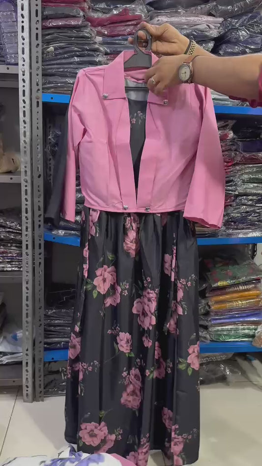 Digital Sleeve'less Maxi With Koti ❤️